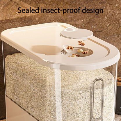 5KG Rice Dispenser Container Cereal Dispenser Box Dry Food Grain Storage Home